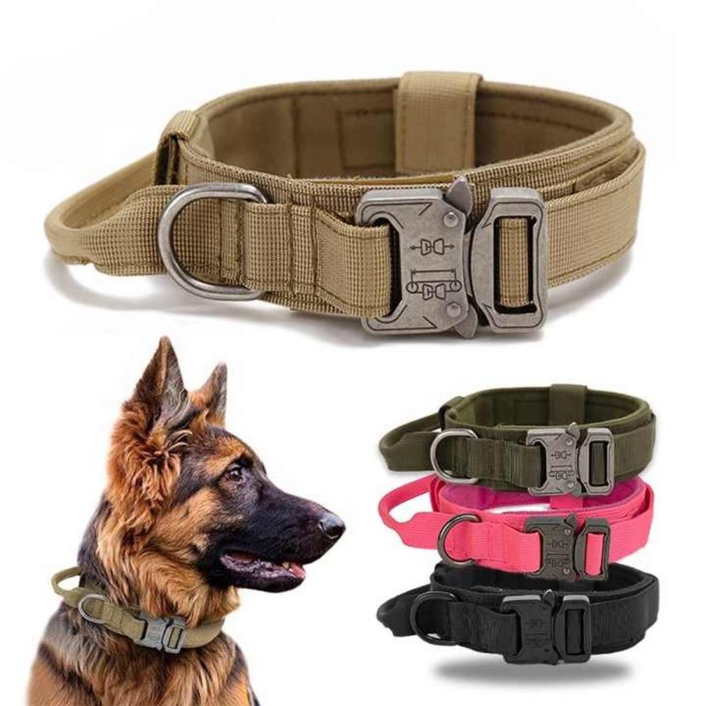 High Quality Heavy Duty Metal Buckle Pet Collar strong Dogs collar and leash set